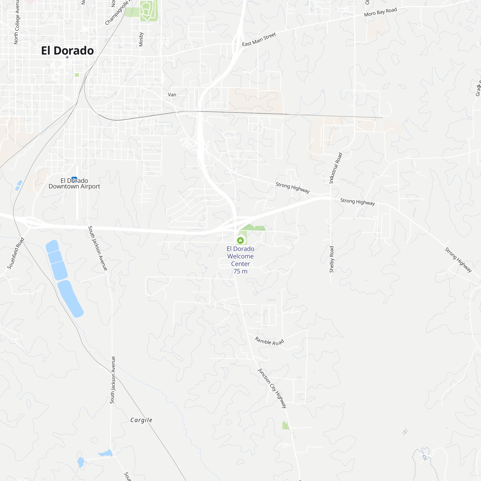 El Dorado Welcome Center map