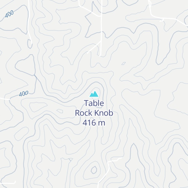 Map of Table Rock Knob