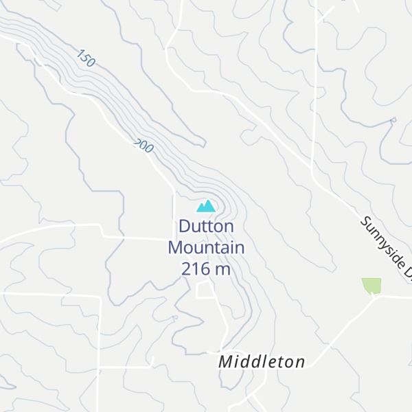 Map of Dutton Mountain