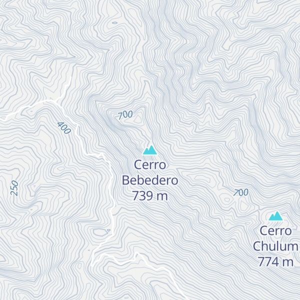 Map of Cerro Bebedero