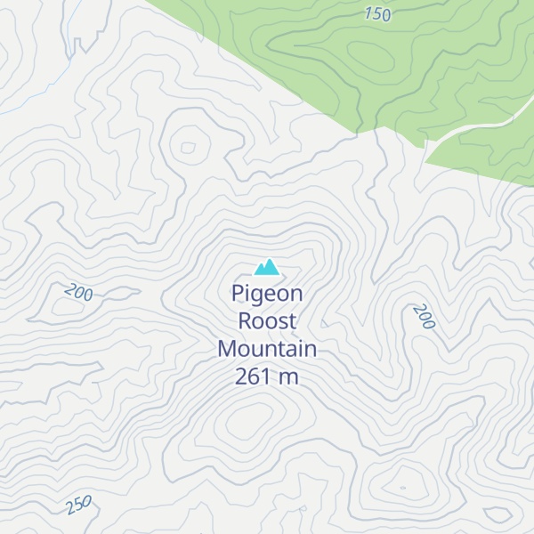Map of Pigeon Roost Mountain