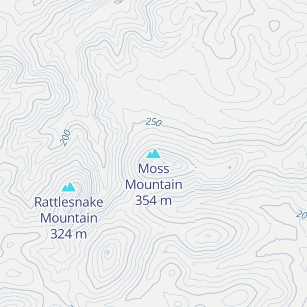 Map of Moss Mountain
