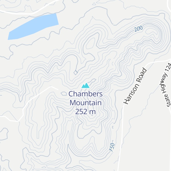 Map of Chambers Mountain