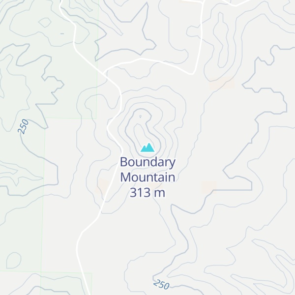 Map of Boundary Mountain