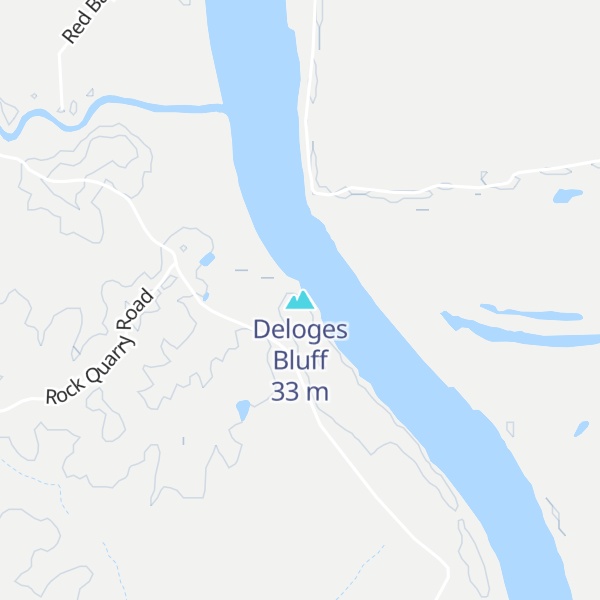 Map of Deloges Bluff