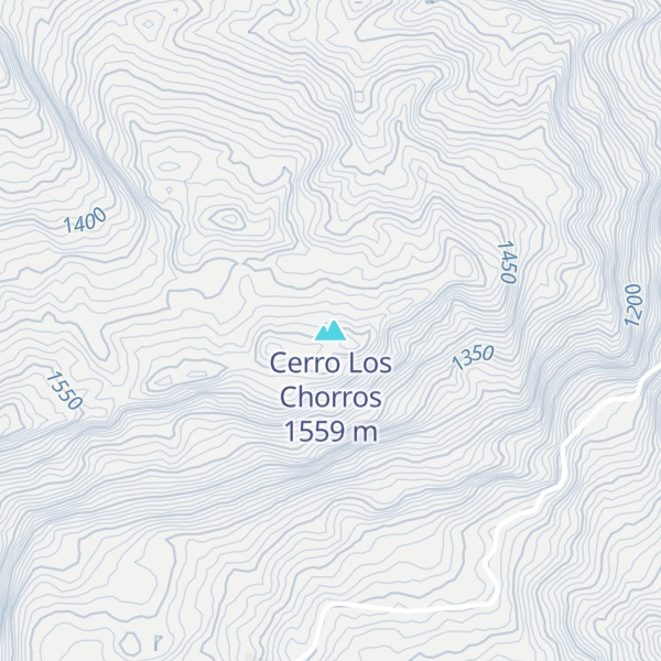 Map of Cerro Los Chorros