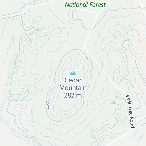 Map of Cedar Mountain