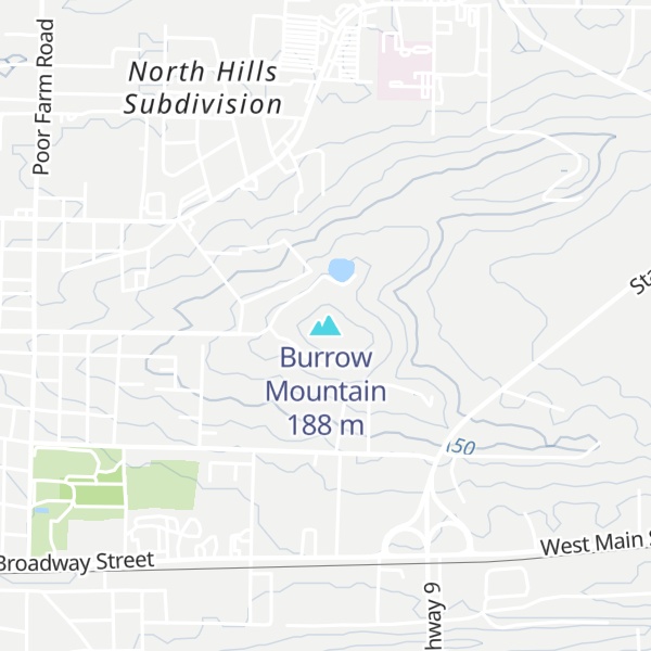 Map of Burrow Mountain