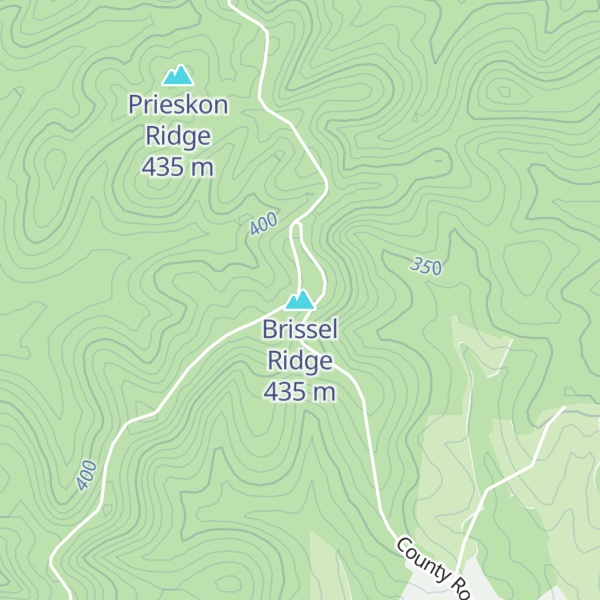 Map of Brissel Ridge