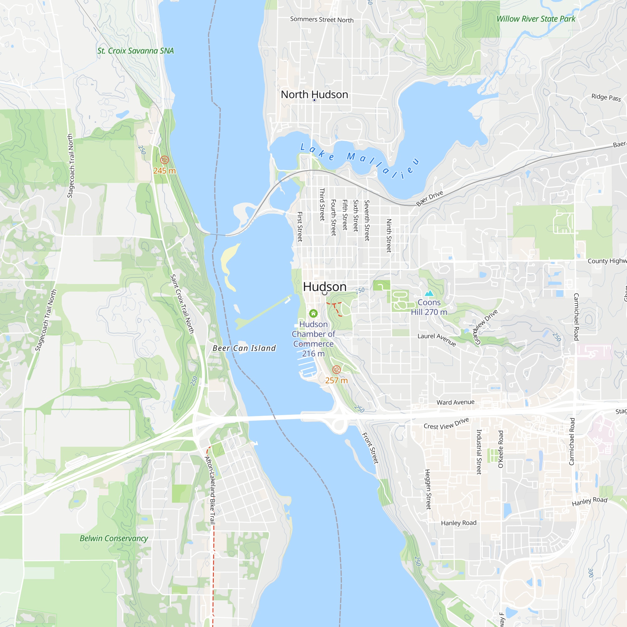 Hudson Chamber of Commerce map