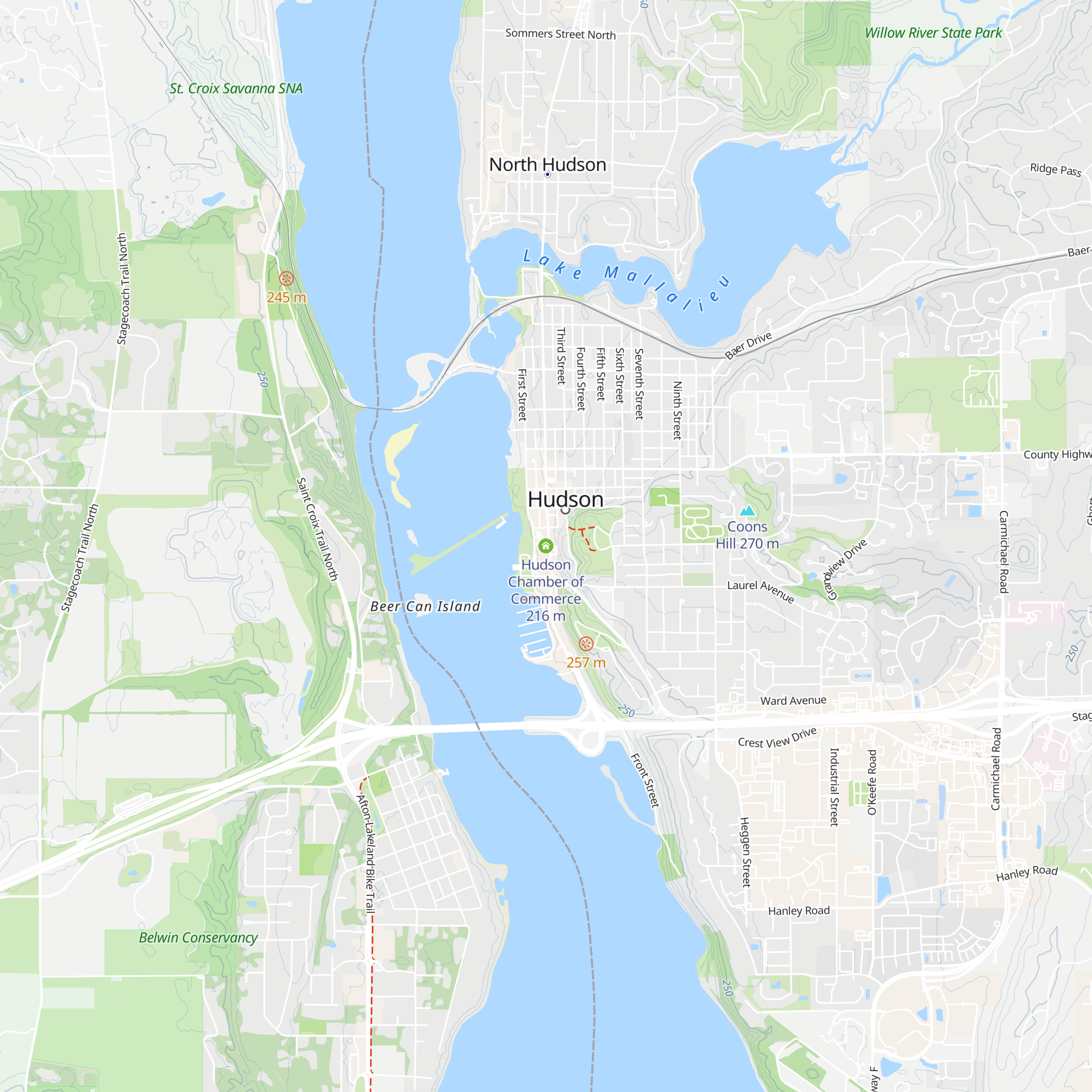 Hudson Chamber of Commerce map