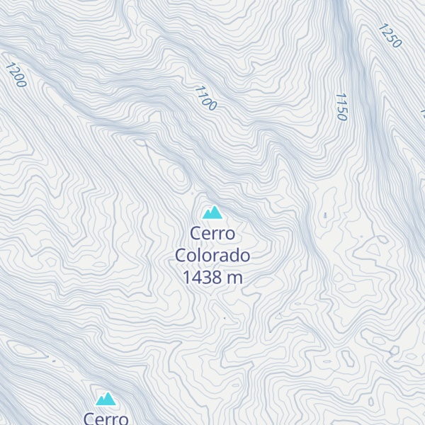 Map of Cerro Colorado