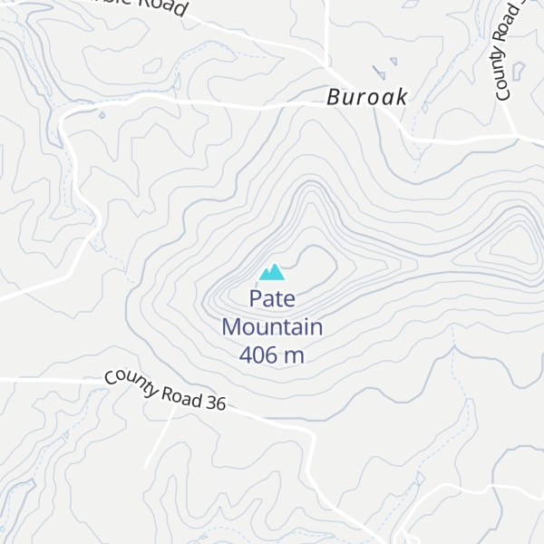 Map of Pate Mountain