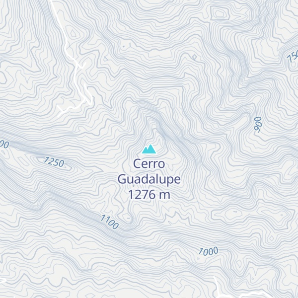 Map of Cerro Guadalupe