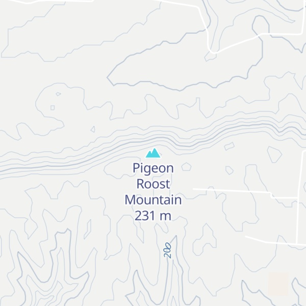Map of Pigeon Roost Mountain