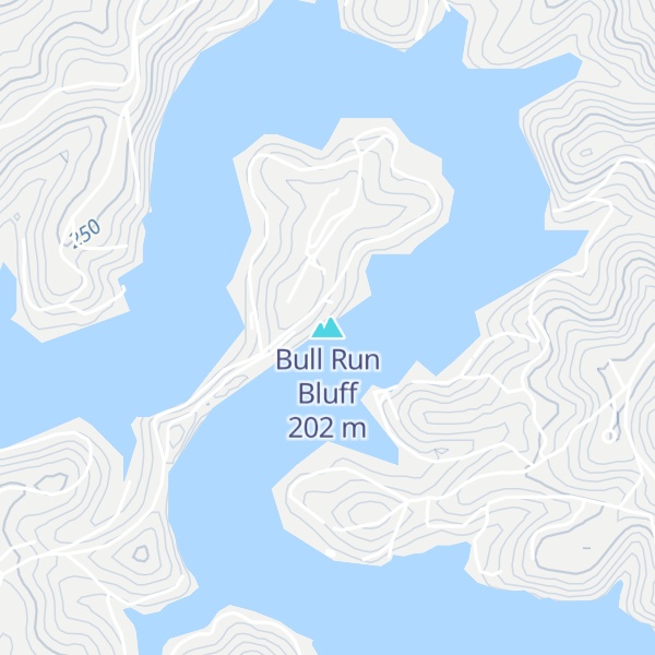 Map of Bull Run Bluff