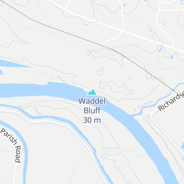 Map of Waddel Bluff