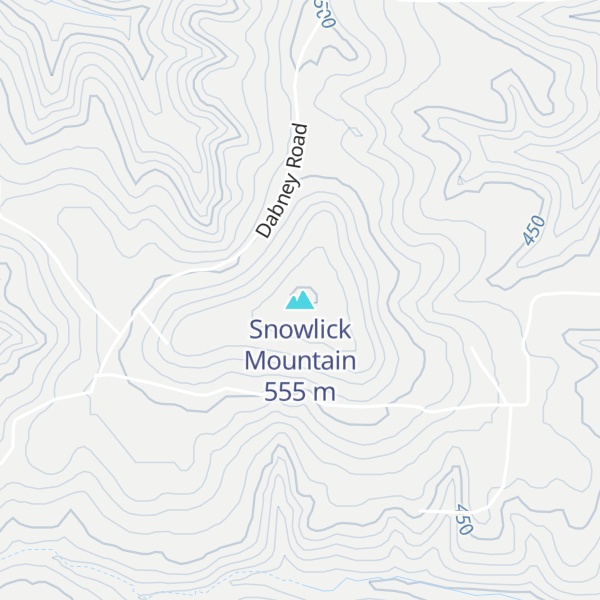 Map of Snowlick Mountain