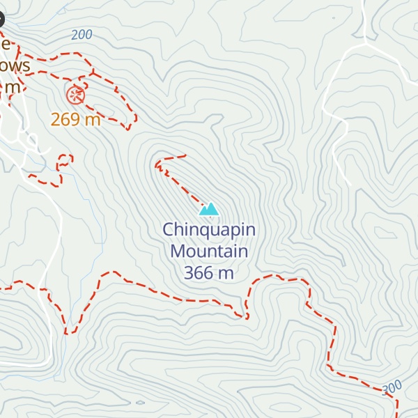 Map of Chinquapin Mountain