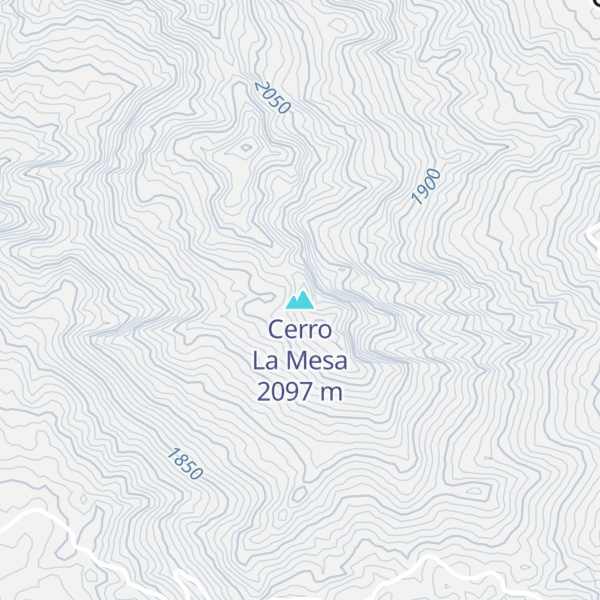 Map of Cerro La Mesa