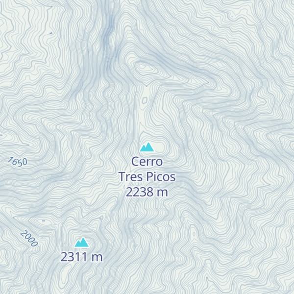 Map of Cerro Tres Picos