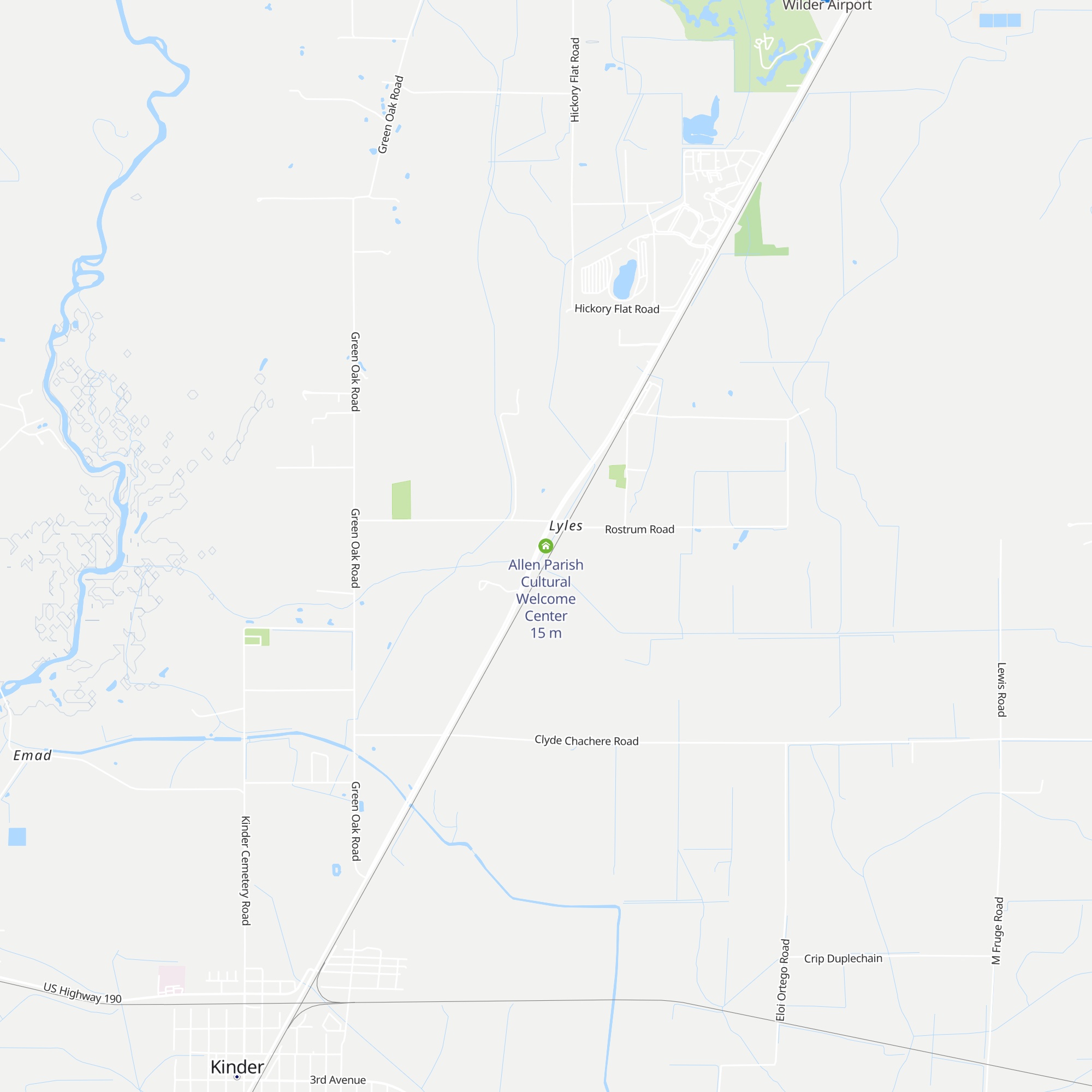 Allen Parish Cultural Welcome Center map