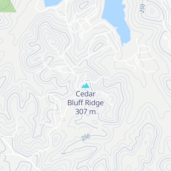 Map of Cedar Bluff Ridge
