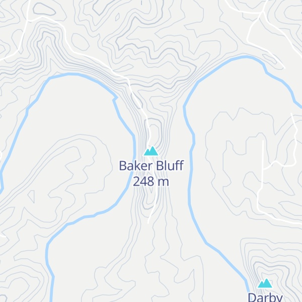 Map of Baker Bluff