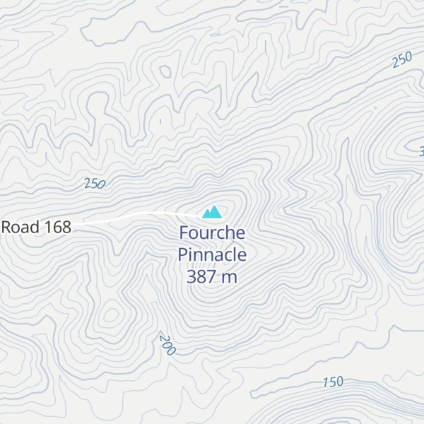 Map of Fourche Pinnacle