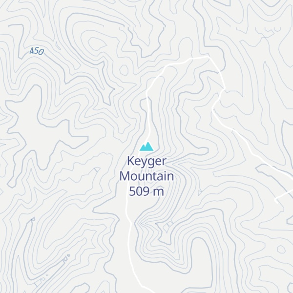 Map of Keyger Mountain