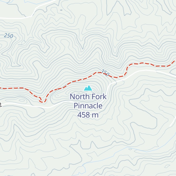 Map of North Fork Pinnacle