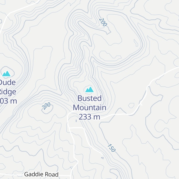 Map of Busted Mountain