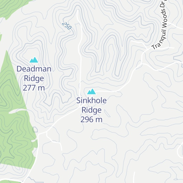 Map of Sinkhole Ridge