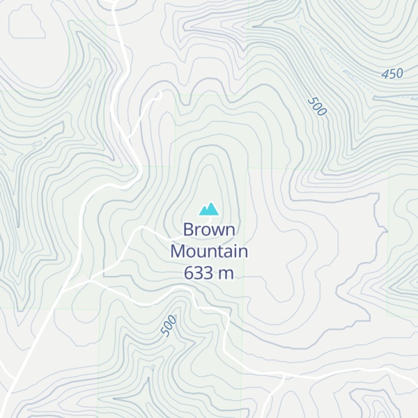 Map of Brown Mountain