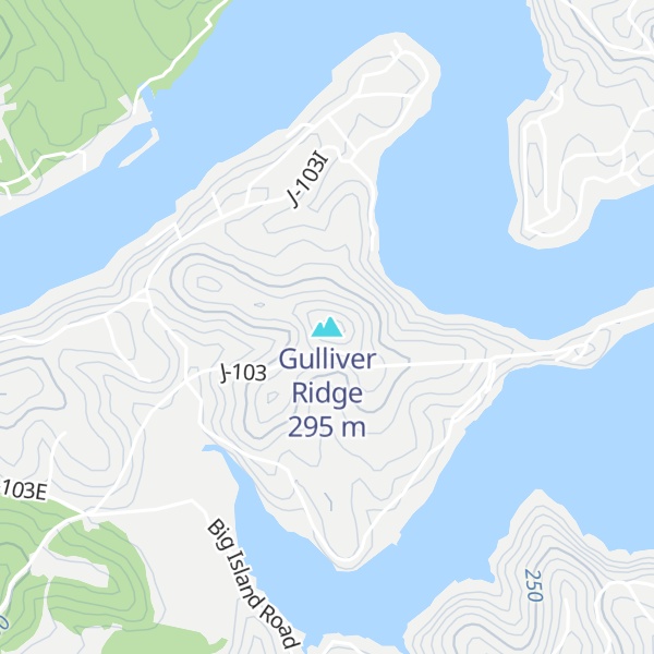 Map of Gulliver Ridge