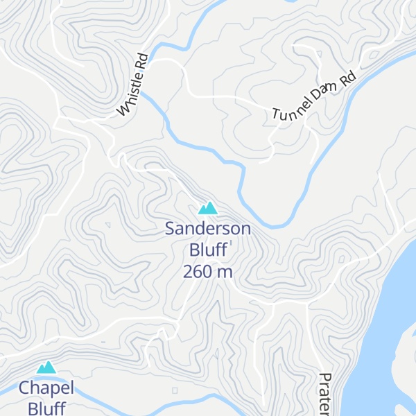 Map of Sanderson Bluff