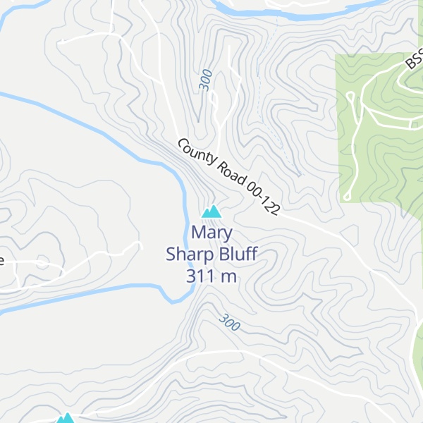 Map of Mary Sharp Bluff