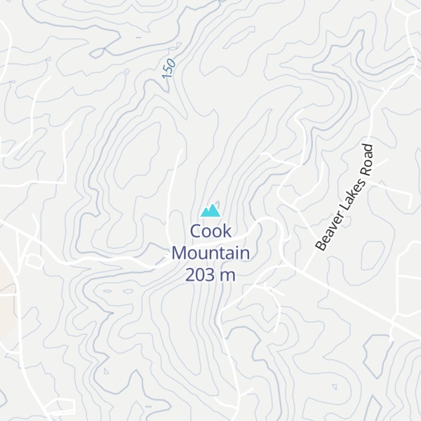 Map of Cook Mountain