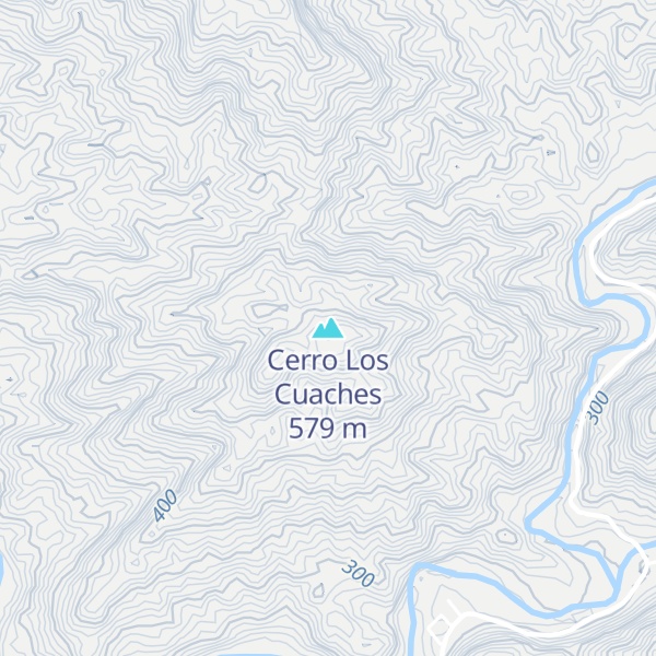 Map of Cerro Los Cuaches