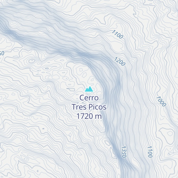 Map of Cerro Tres Picos