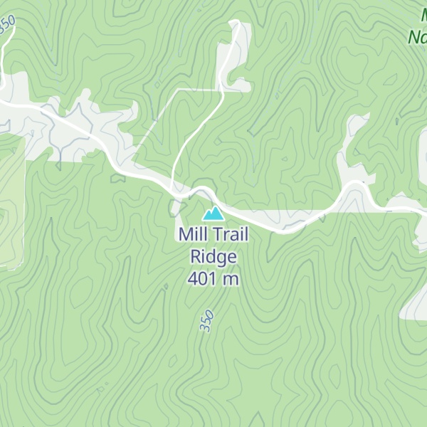 Map of Mill Trail Ridge