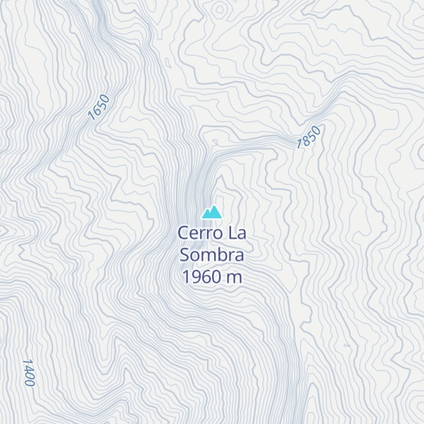 Map of Cerro La Sombra