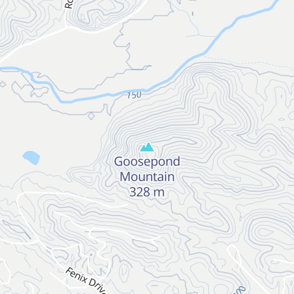 Map of Goosepond Mountain