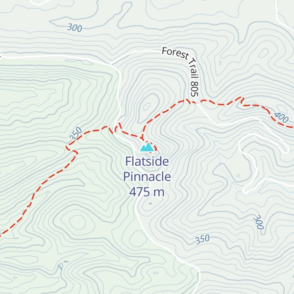 Map of Flatside Pinnacle