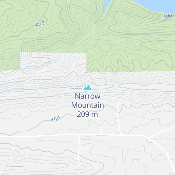 Map of Narrow Mountain