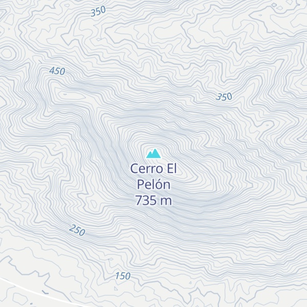 Map of Cerro El Pelón