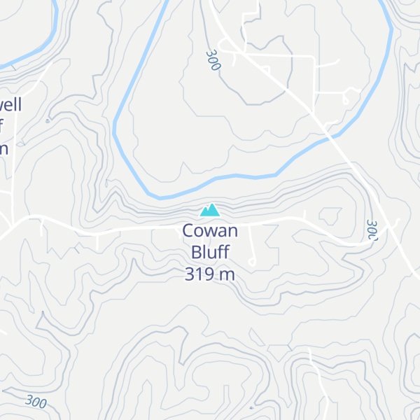 Map of Cowan Bluff