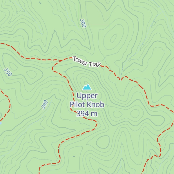 Map of Upper Pilot Knob
