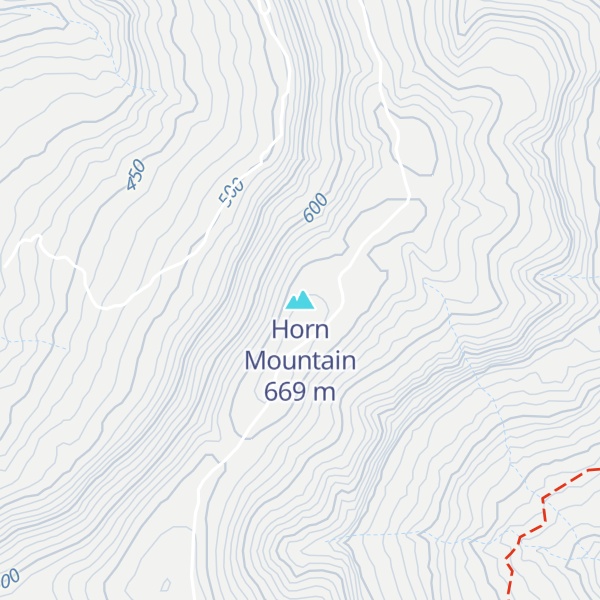 Map of Horn Mountain