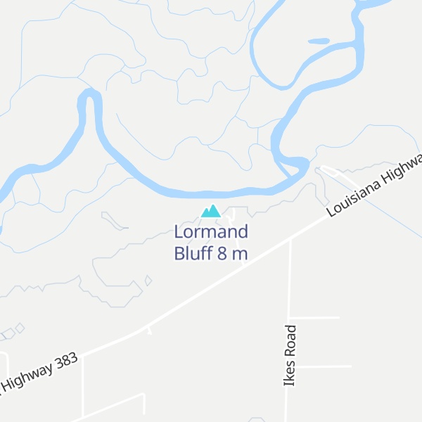 Map of Lormand Bluff